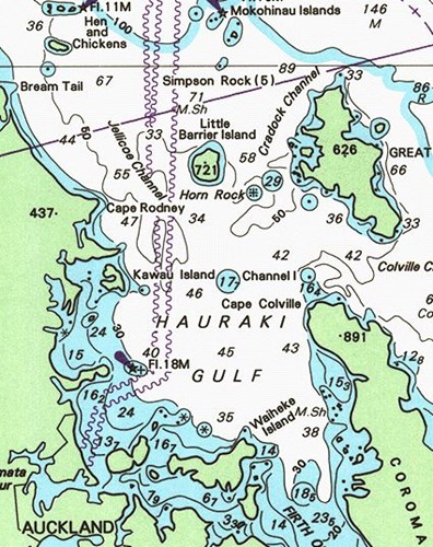 howick coastguard hauraki gulf chart